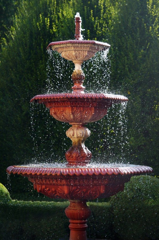 brunnen mit drei becken